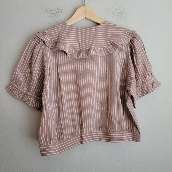 Doen Sparrow Top  in Cream Seafarer Stripe size L NWT - Picture 5 of 11